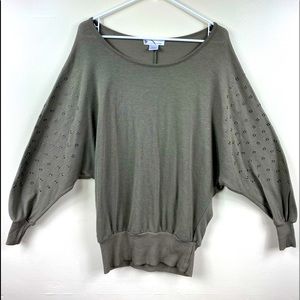 Imaginary Voyage Olive Green Sweater